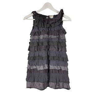 Crewcuts Ruffle Layered Grayish Purple Sleeveless Dress size 8